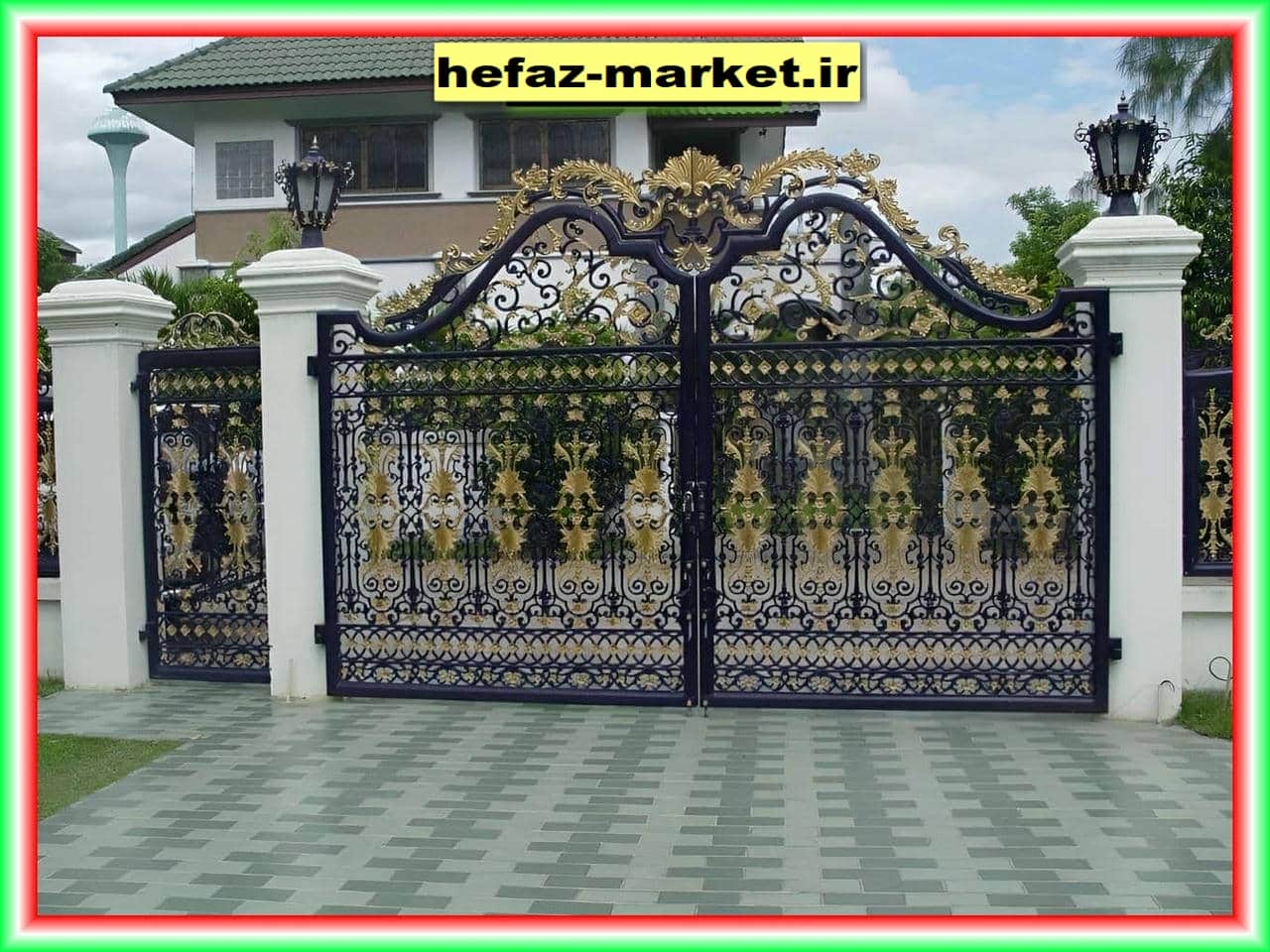 انتخاب درب حیاط فلزی فرفورژه