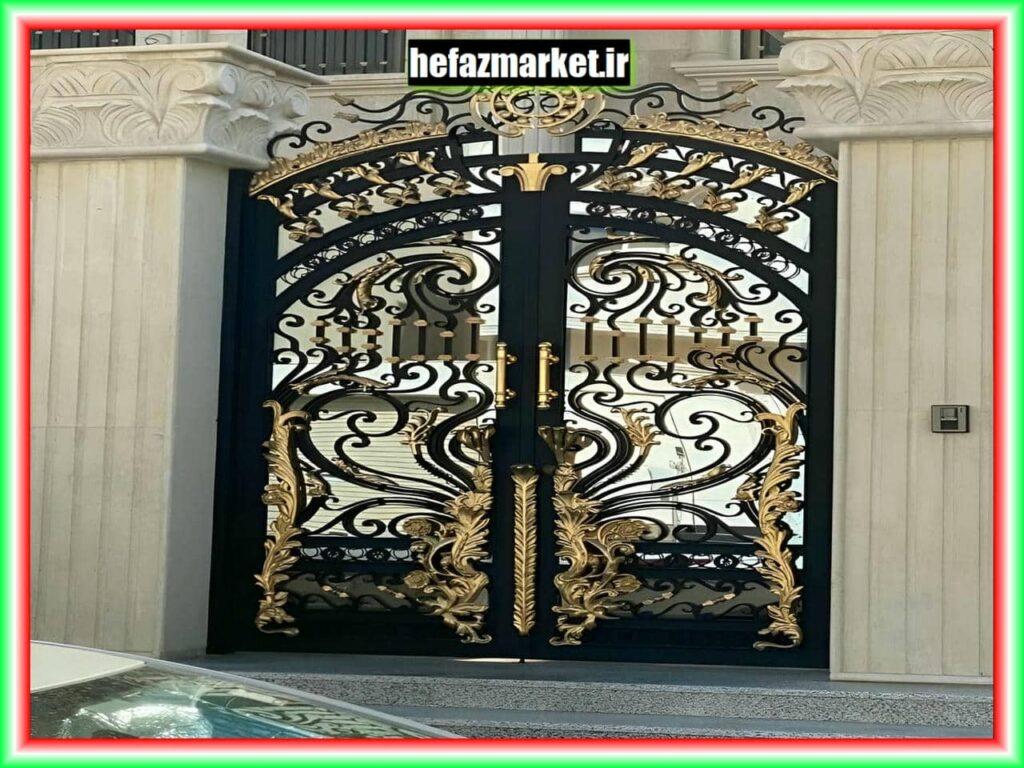 درب فلزی فرفورژه با رنگ های کوره ای الکترواستاتیک