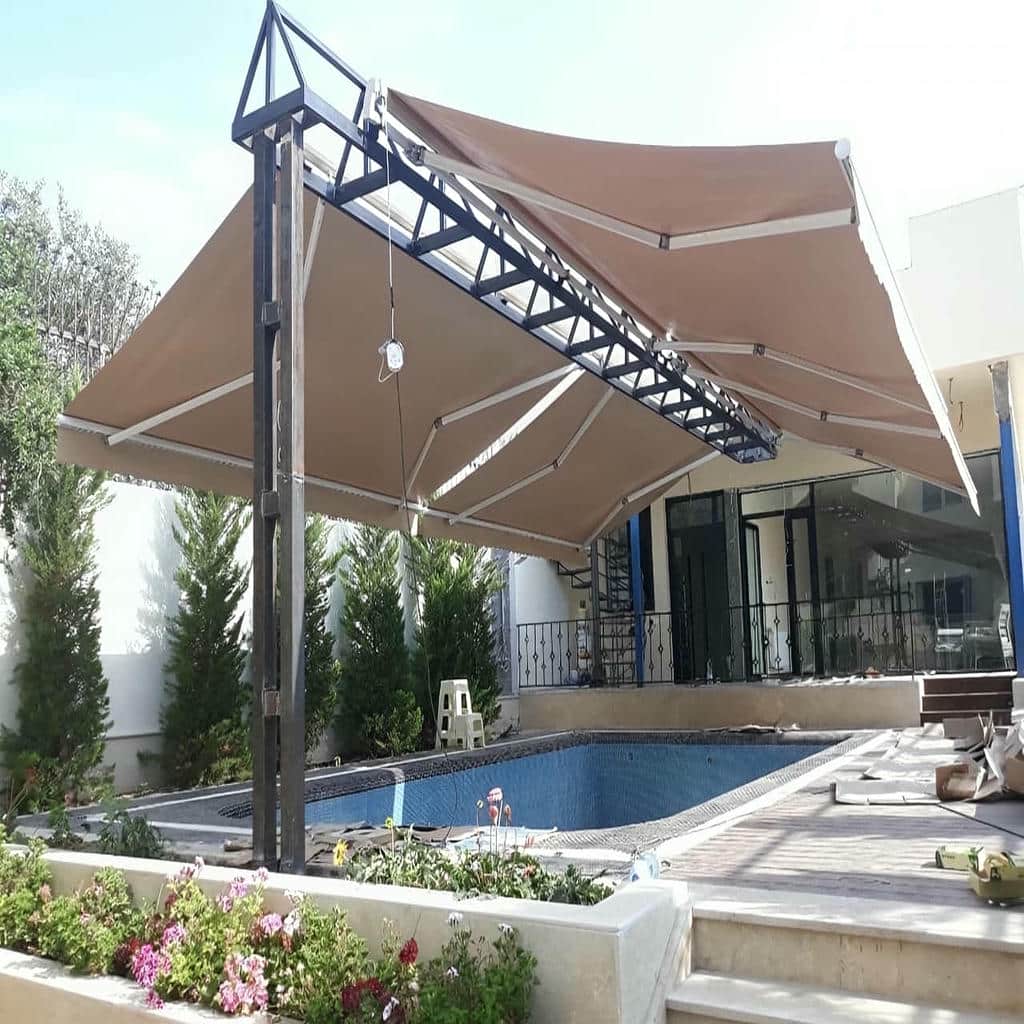 نصب سایبان برقی بازویی