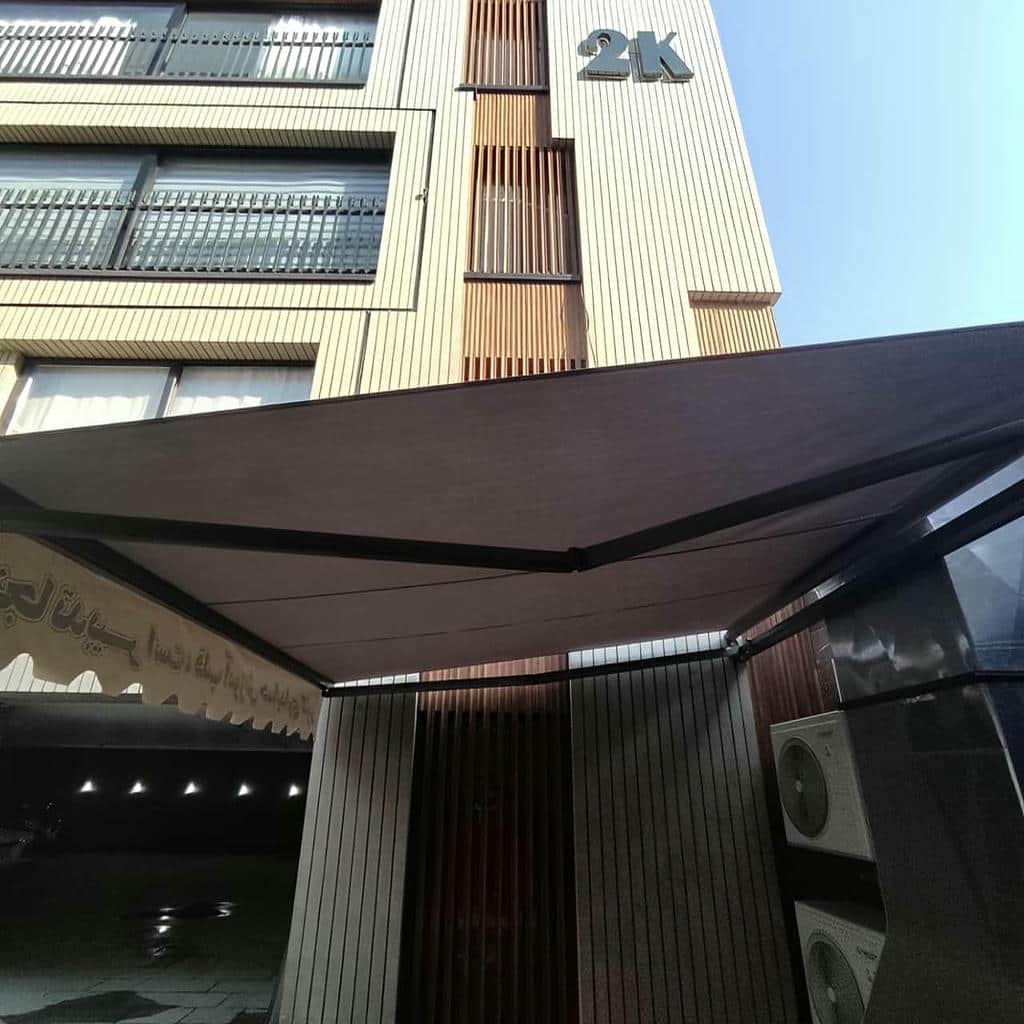 خرید سایبان برقی پارچه ضد UV در چالوس