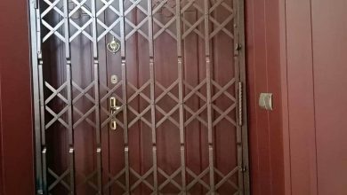 درب آکاردئونی با قفل ایمن ورودی آپارتمان