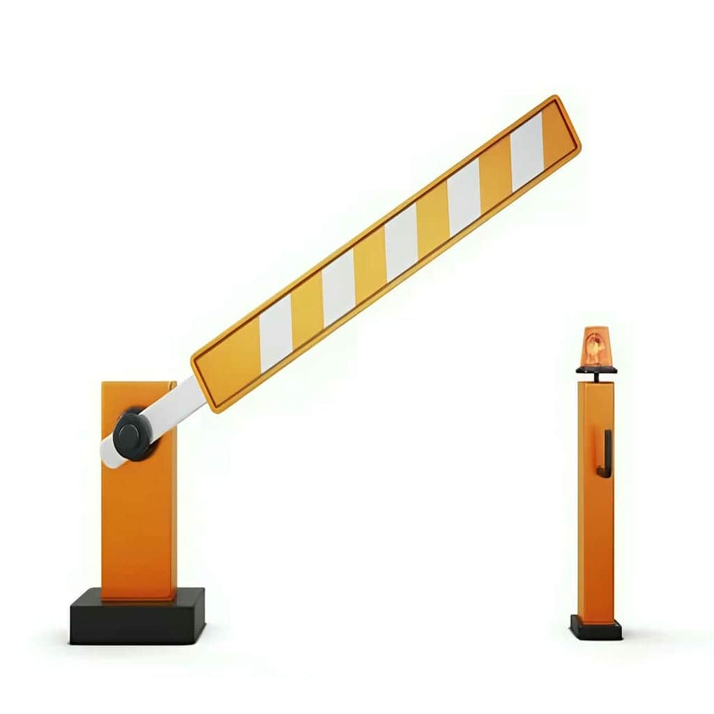 راهبند پارکینگ بازویی با فلاشر هشداردهنده
