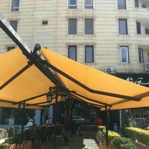سایبان برقی با اندازه گیری دقیق عرض و پیشروی