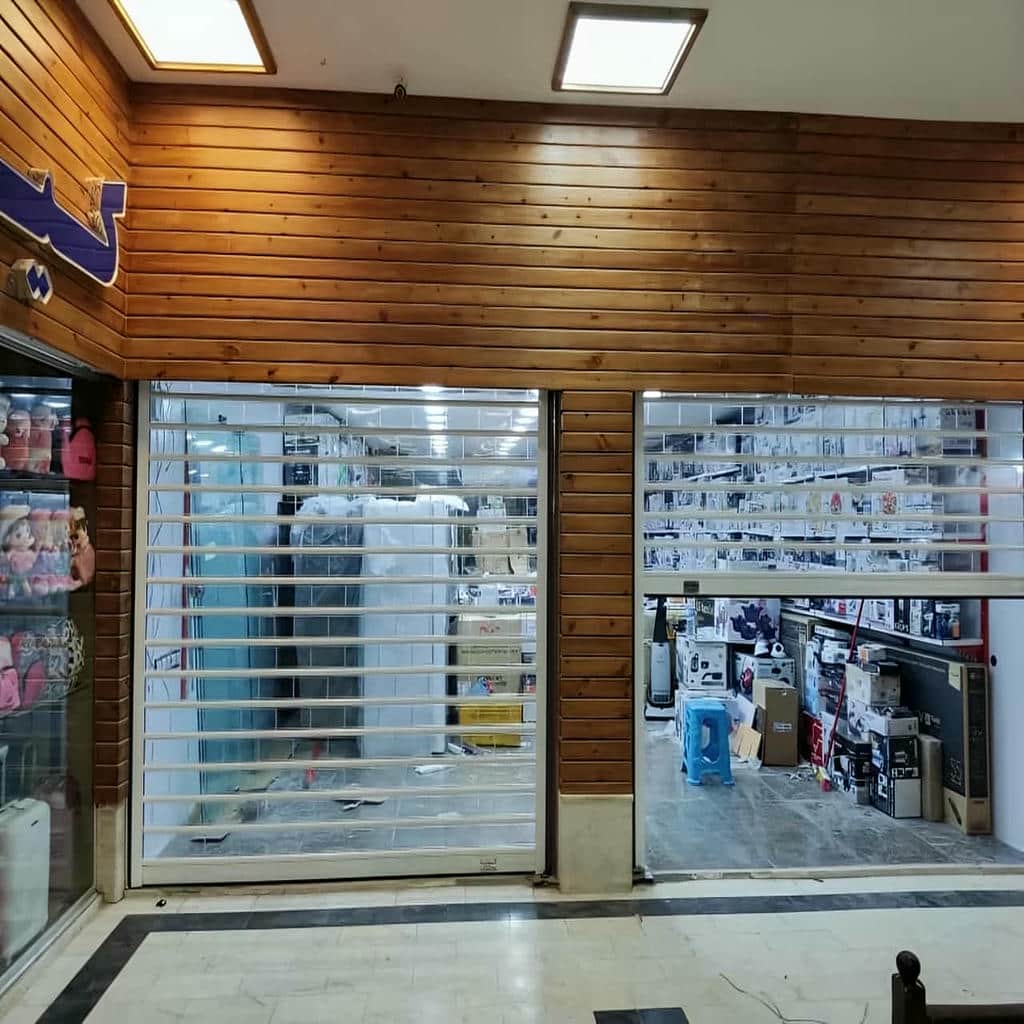 خدمات کرکره برقی مغازه تیغه آلومینیوم و ریل استاندارد