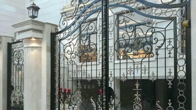 درب ویلایی آهنی ضد زنگ ساده با فریم فلزی مقاوم