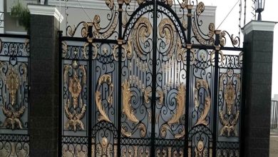 درب ویلایی ورودی شمالی ساده با فریم فلزی مقاوم