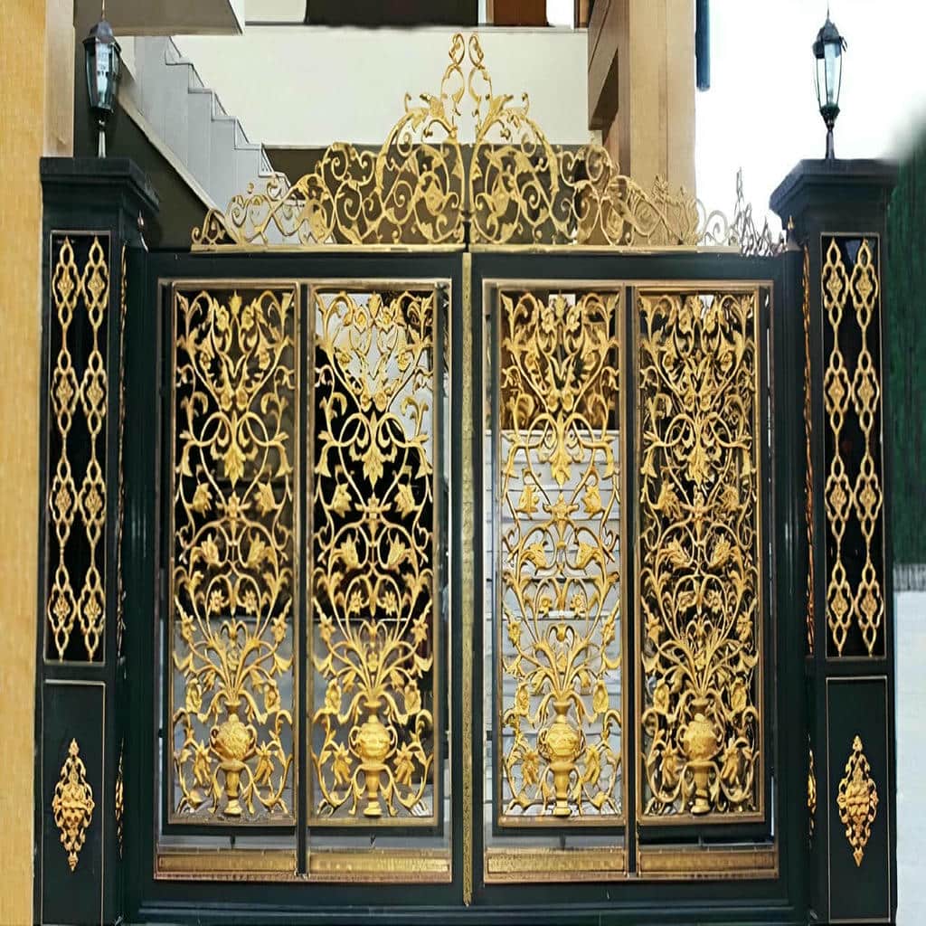 درب حیاط شاسی سنگین با کلاف تقویت شده