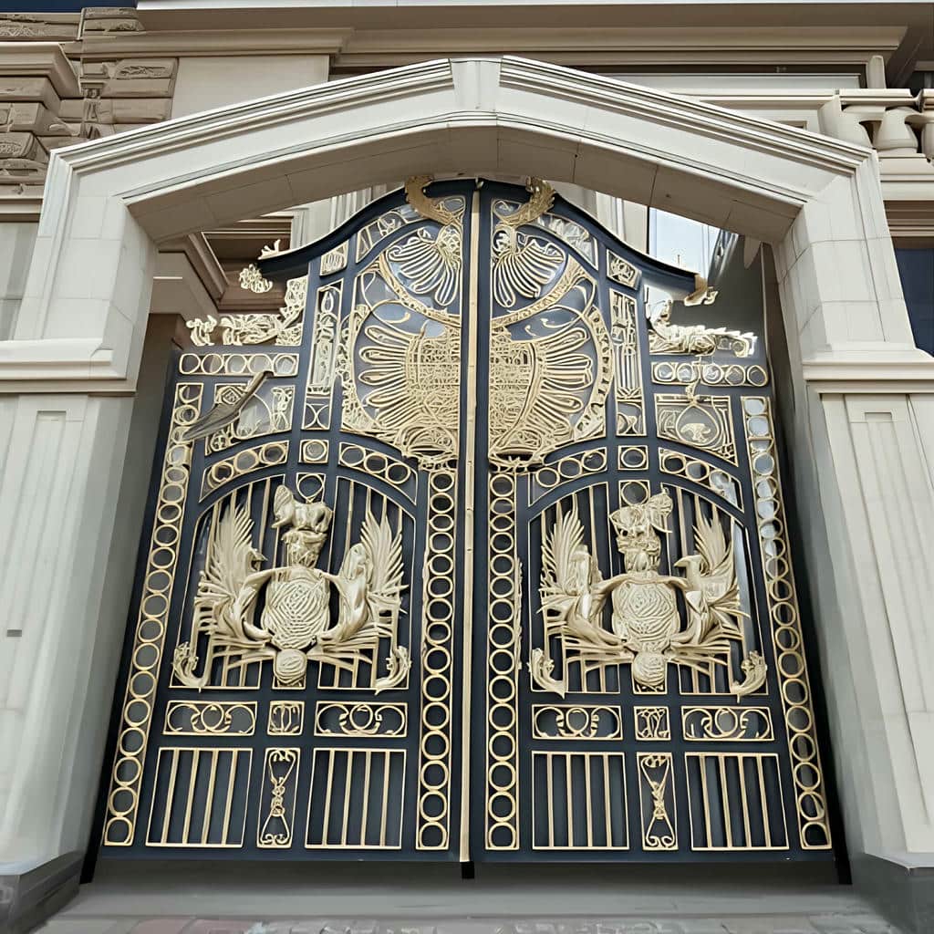 درب حیاط برش لیزری هندسی مناسب ورودی حیاط