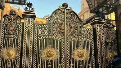 درب پارکینگ آهنی ریلی با رنگ مشکی مات