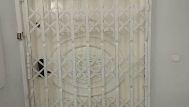 درب آکاردئونی ضد سرقت با قفل ایمن