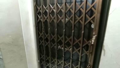 حفاظ آکاردئونی فلزی مناسب امنیت ورودی آپارتمان