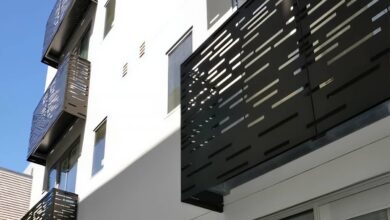 نرده آلومینیومی بالکن با طراحی ایمن برای افزایش امنیت ورودی