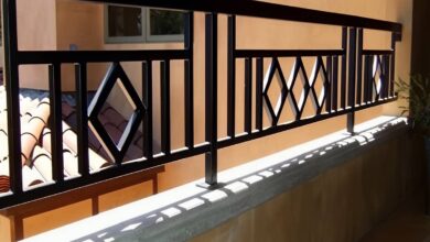 نرده آلومینیومی بالکن با پایه مقاوم برای استفاده روزانه
