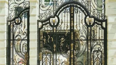 درب حیاط فلزی با قفل مقاوم برای ورودی خانه