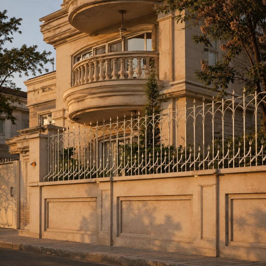 حفاظ ضد سرقت دیوار نصب شده روی ورودی ساختمان حفاظ ضد سرقت دیوار نصب شده روی ورودی ساختمان